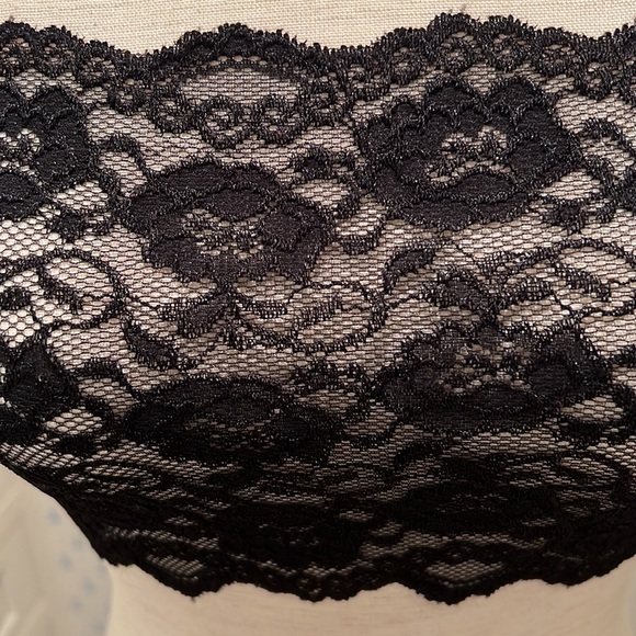BRAND NEW BLACK STRETCH LACE BANDEAU - Picture 3 of 3